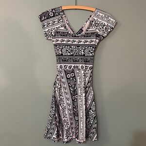 Ocean Drive Black and White One Shoulder Dress